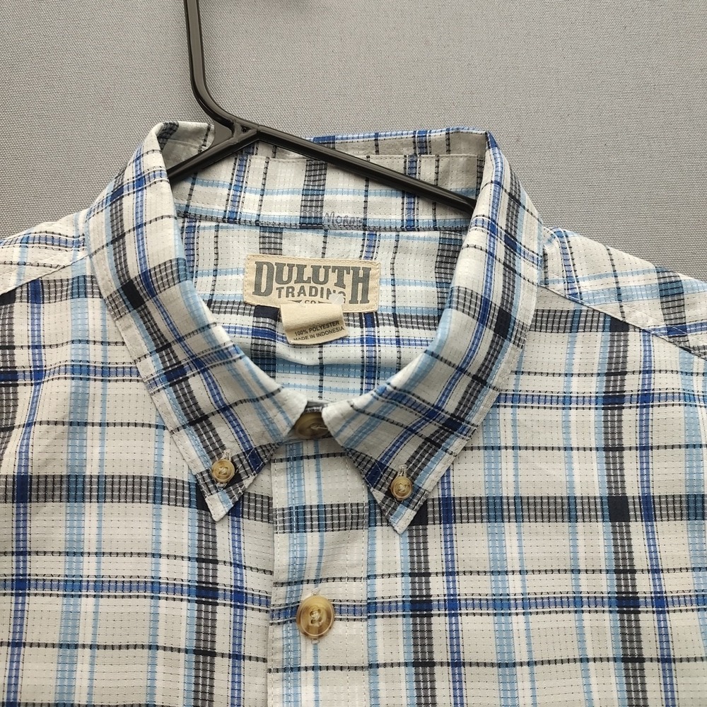 Duluth Shirt Mens XL Multicolor Plaid Short Sleeve Button Up Pockets‎